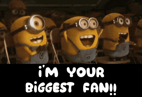 A group of Minions cheering together